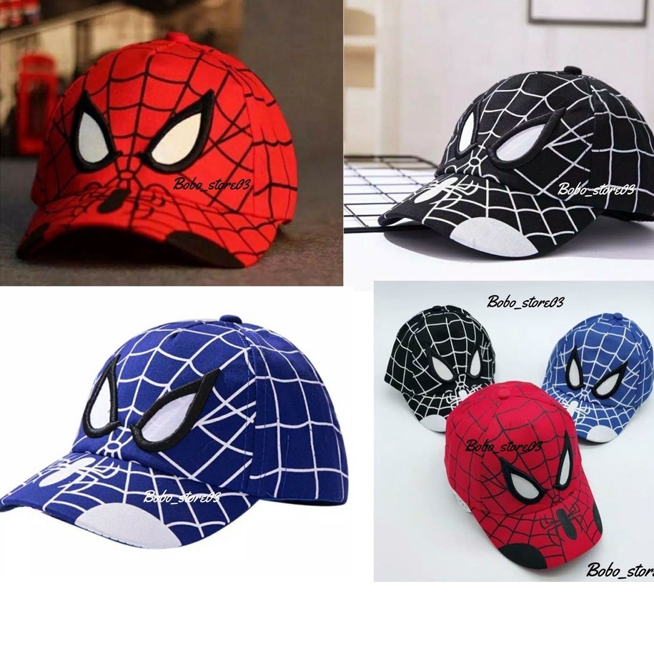 Topi Baseball Anak Laki-Laki Cowok Model Karakter Spiderman Bordir premiium