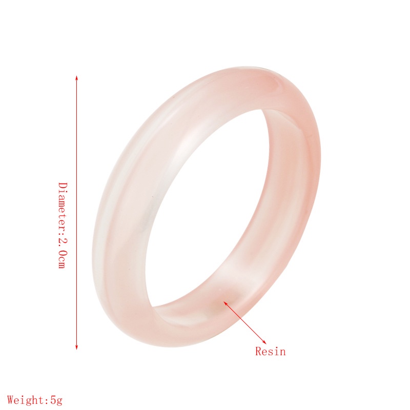 Womens Acrylic Ring Resin Ring Fashion Personality Japanese Simple Index Finger Rings Couple