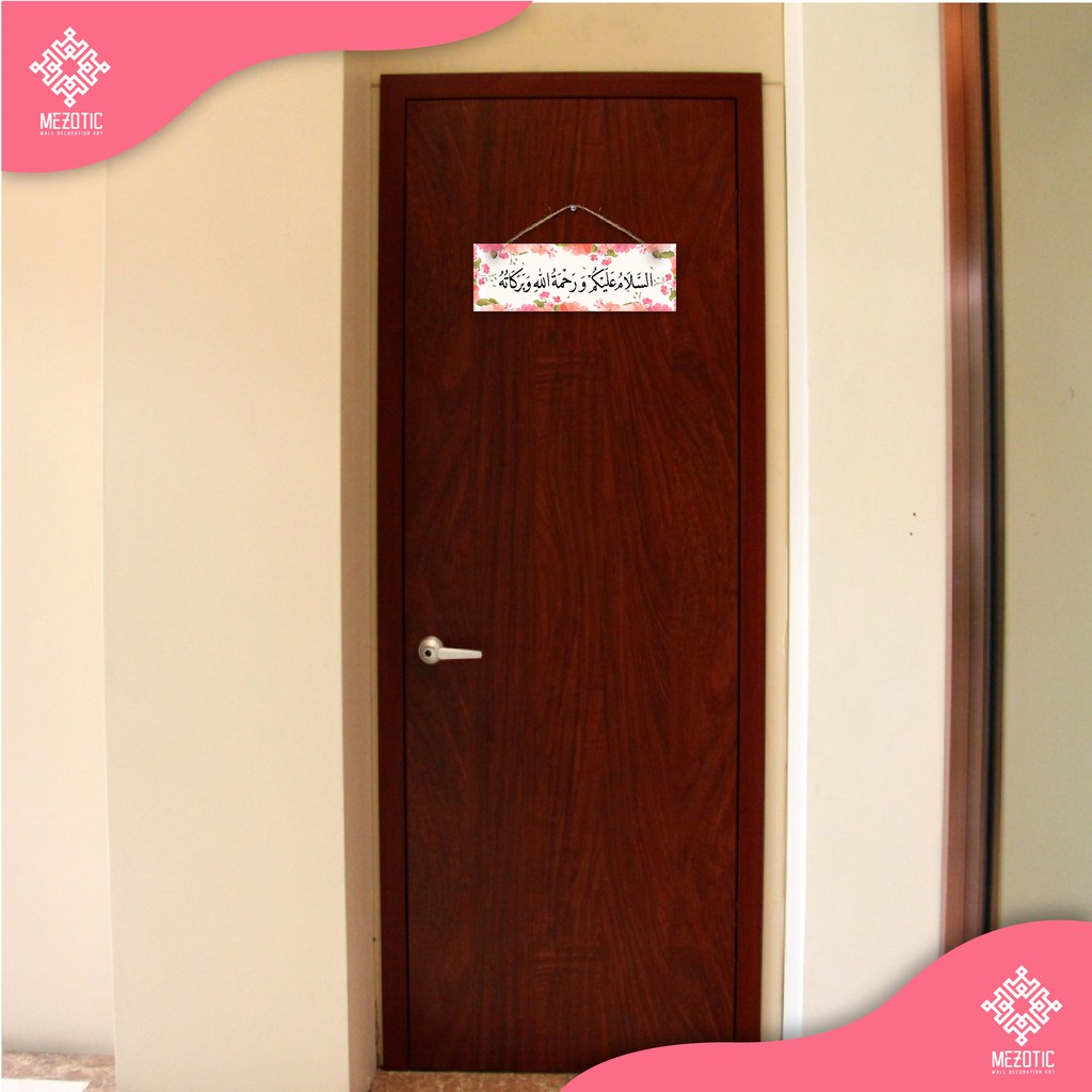 Hiasan Dinding Papan Nama Mezotic Wall Decor bunga orange