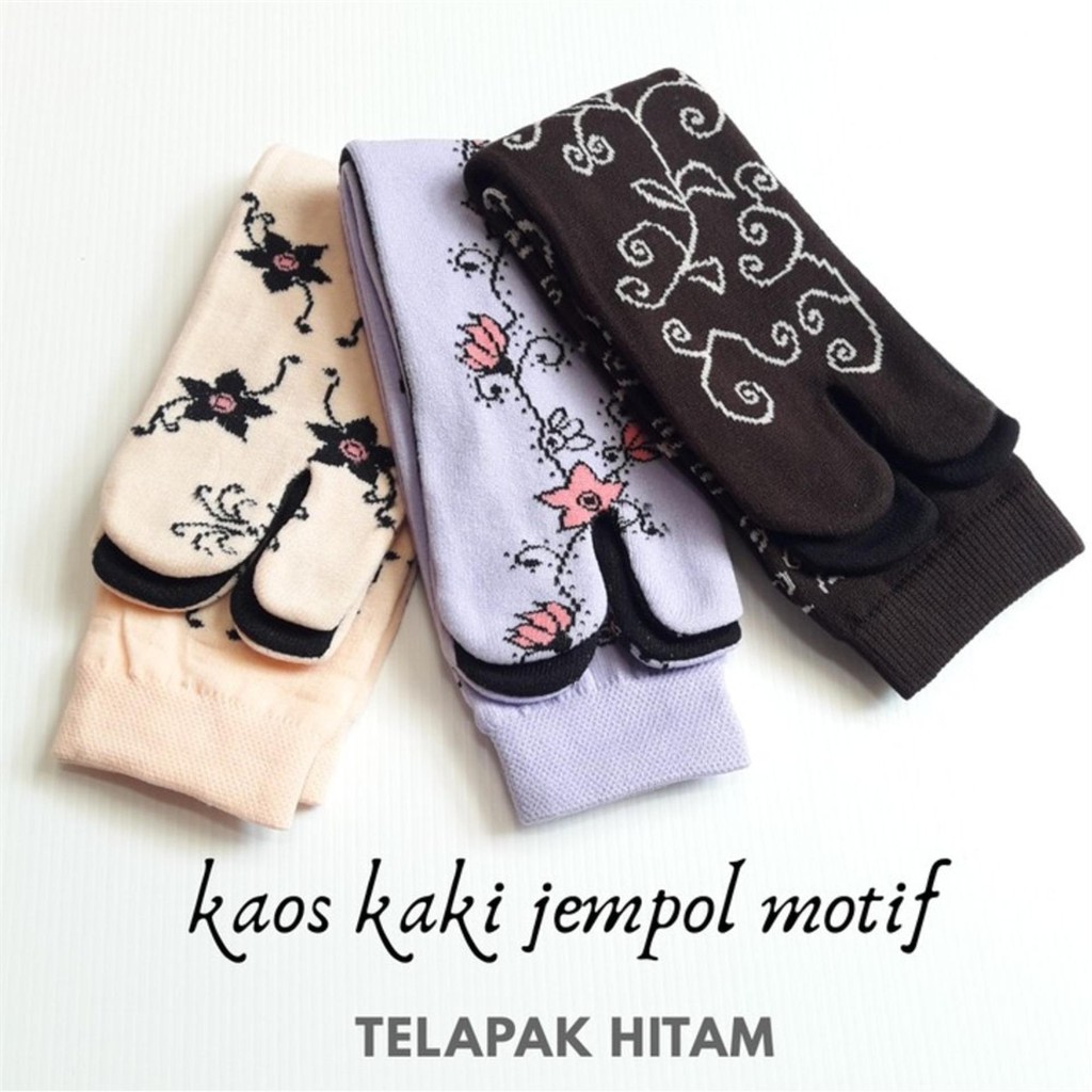 [DEASTORE] KAOS KAKI JEMPOL MOTIF ALAS HITAM Bahan Spandex Nylon Panjang 35 cm (1 kg = 3 lusin)