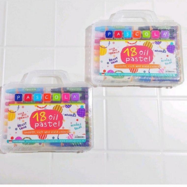 

(S3S4) Crayon Oil pastel pascola / crayon pascola 18 warna ( 1 set ) //Diskon@lagi