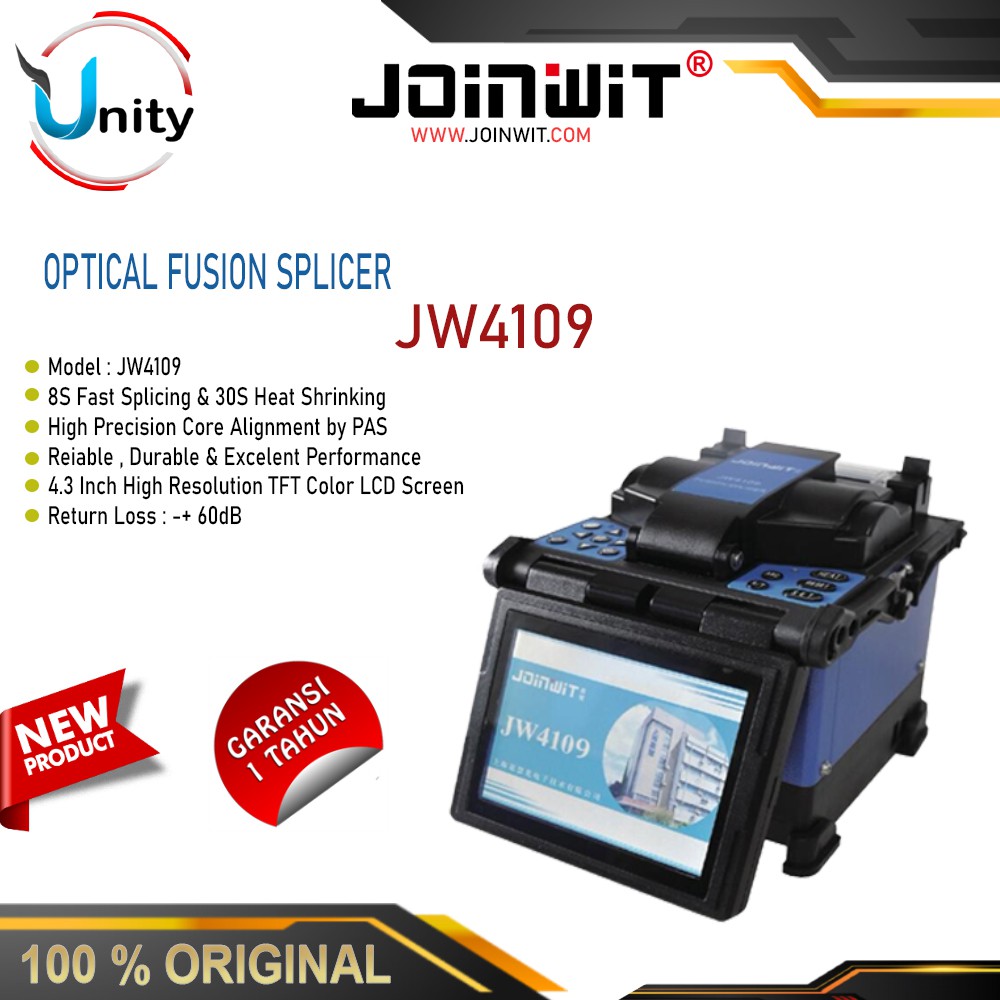 Splicer Joinwit JW4109 Fusion Splicer JW 4109 Fiber Optic Splicer FO
