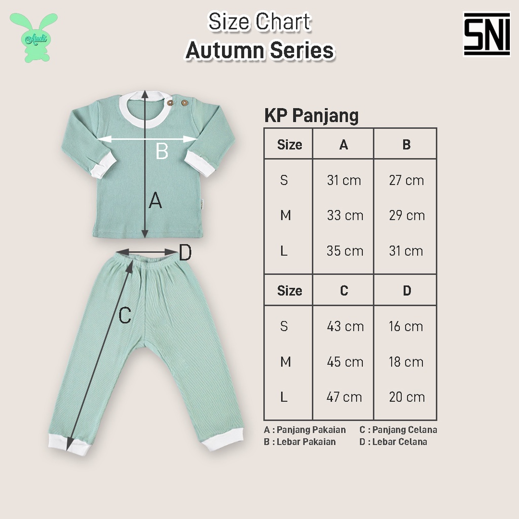 Baju Bayi Setelan Panjang Piyama Anak Aruchi Autumn Series