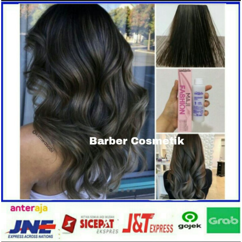 cat rambut loreal majifashion 6.1 mineral blue pewarna rambut loreal