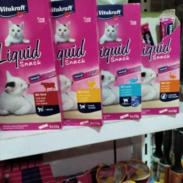 LIQUID SNACK KUCING VITAKRAFT 1 Box isi 10 ALL VARIAN