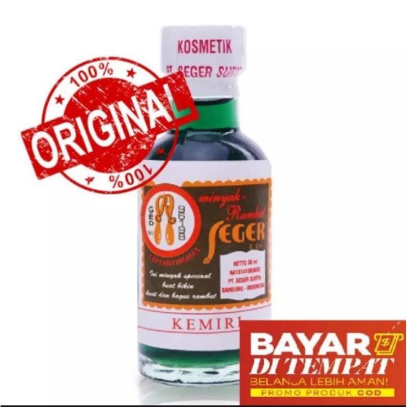 Minyak rambut penghilang uban permanen berkualitas asli 100% kemiri seger