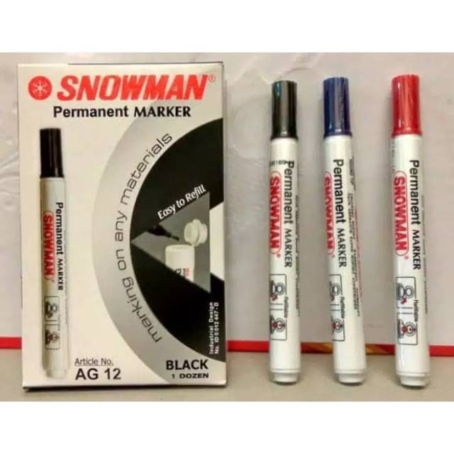 

SJS Snowman Spidol Permanen AG-12/ Marker Permanent