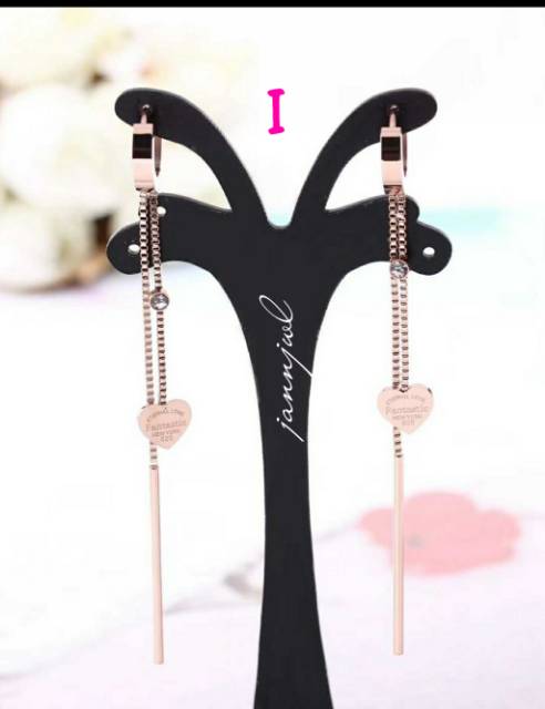 jannjewelry - Anting Panjang Titanium Fashion Anti Karat dan Alergi AP☆1