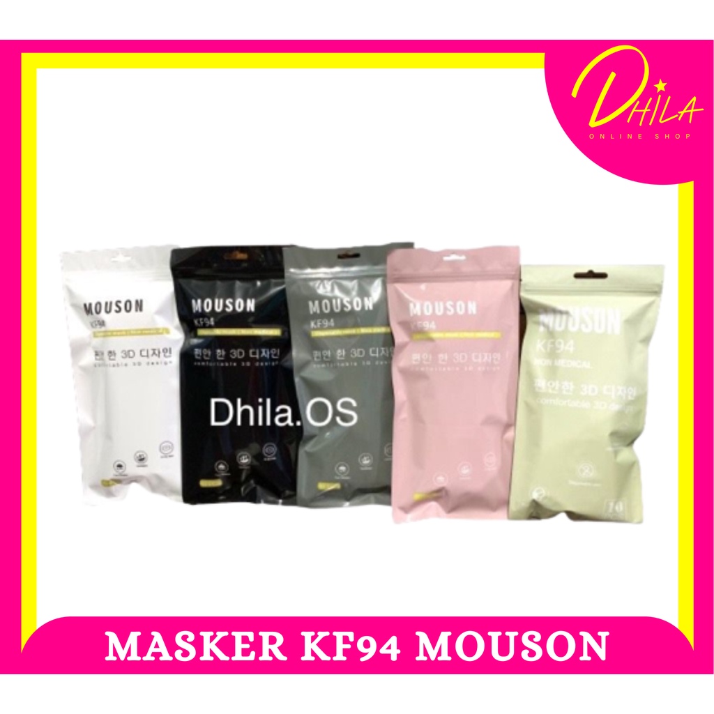 KF 94 MOUSON WARNA 4PLY TERBARU MASKER KF 94 KOREA (TALI SENADA) KF94 MOUSON