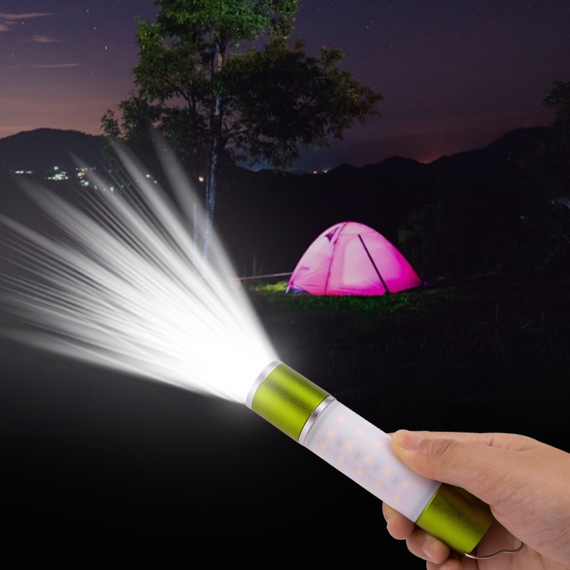 Lampu Senter LED Portable Usb Rechargeable / Zoomable Untuk Camping