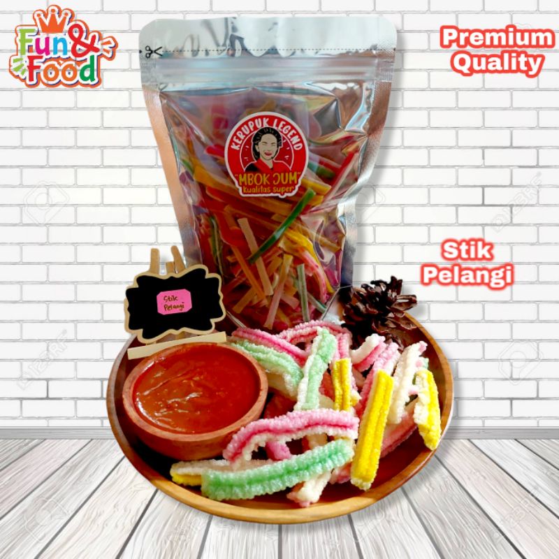 

Kerupuk Mentah Kerupuk Stik Pelangi Krupuk Rainbow Kering Kualitas Premium