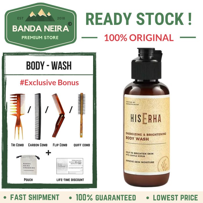 HISERHA / HIS ERHA Energizing & Brightening Body Wash / Sabun Badan