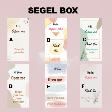 

SEGEL BOX / SEGEL KARDUS