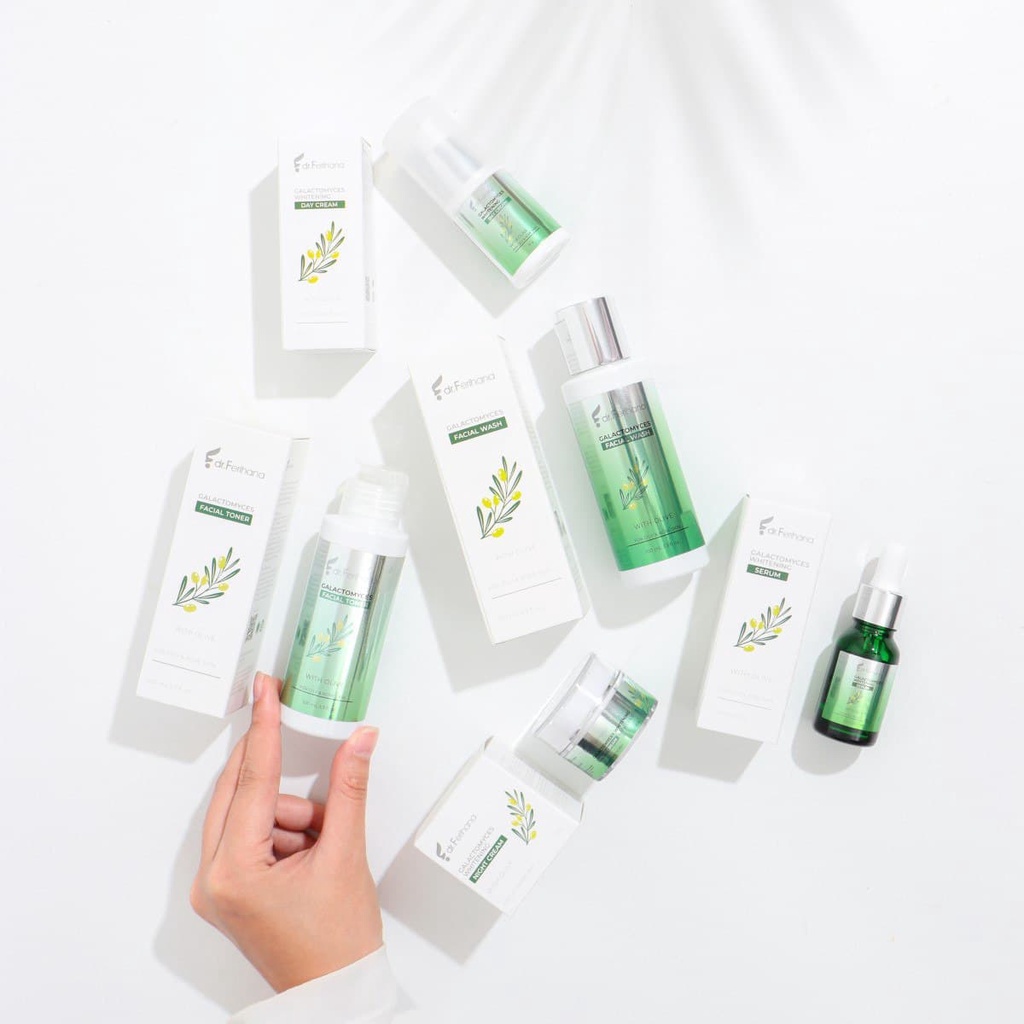 Paket Komplit Galactomyces Whitening for Oily &amp; Acne Skin dr. Ferihana Cosmetics &amp; Skincare Paket Perawatan Wajah untuk Kulit Berminyak Berjerawat Ringan Sedang sampai Meradang Bernanah Sekaligus Mencerahkan Memudarkan Bekas Anti Aging BPOM LPPOM HALAL
