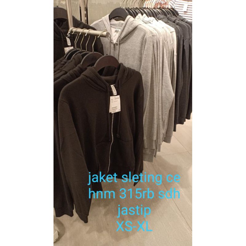 H&M WOMEN NEW! JAKET HOODIE  RESLETING POLOS WANITA MODEL