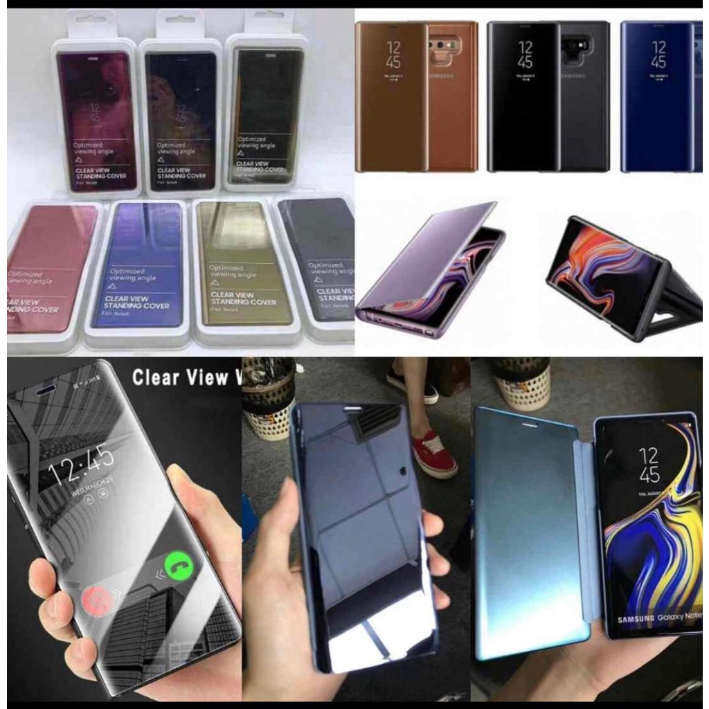 FLIP COVER MIRROR CLEAR VIEW STANDING SamA20 M20 OP A37 F11 Pro REAL C2 3 Pro RED 7 Note 7 VVO Y91 Y93