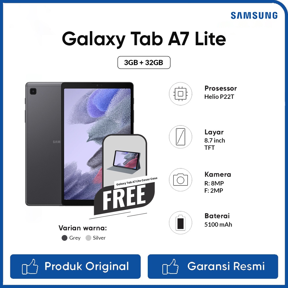 Samsung Galaxy Tab A7 Lite T225 (3GB / 32GB)-PWP-Silver