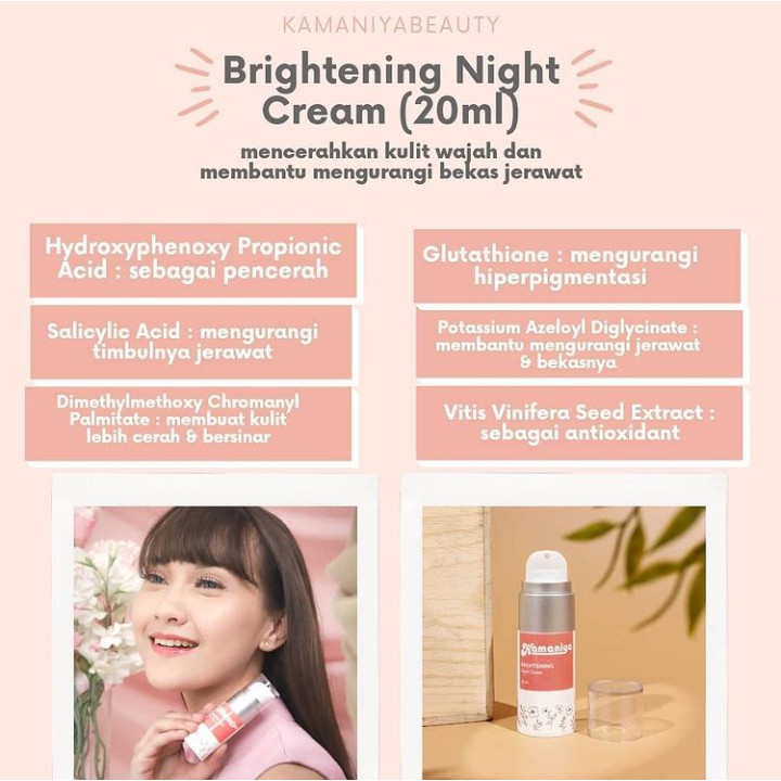 Kamaniya Brightening Night Cream (20ml)