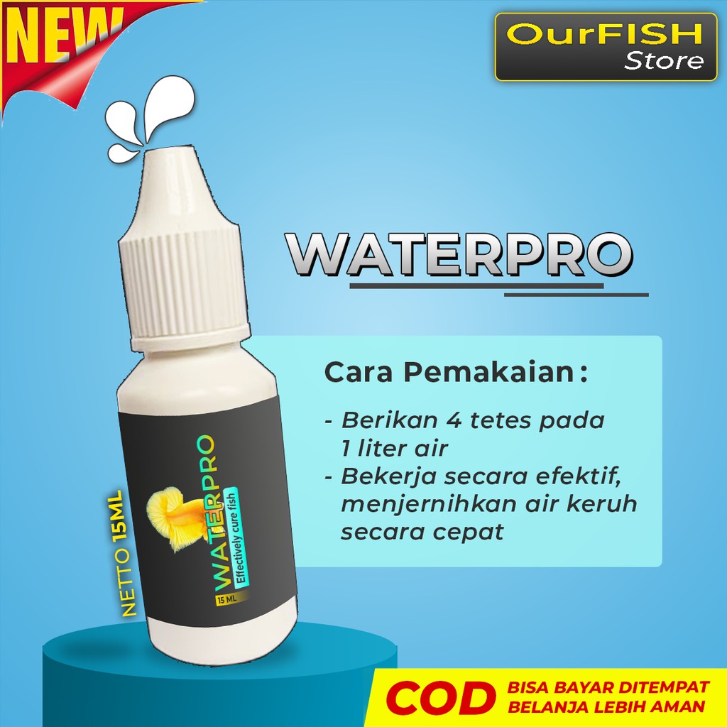 OURFISH - Penjernih Air Aquarium Aquascape Kolam Ikan Hias Cupang Avatar Gordon Blue Rim Multicolor Guppy