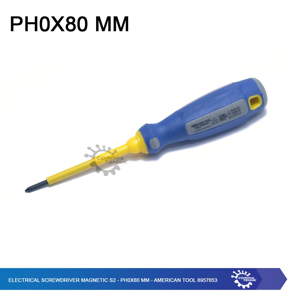 Electrical Screwdriver Magnetic S2 - Plus PH0X80 mm - American Tool