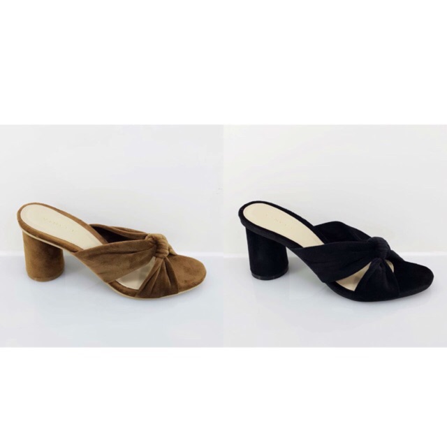 VINCCI VNC Heels sandal selop suede black brown original