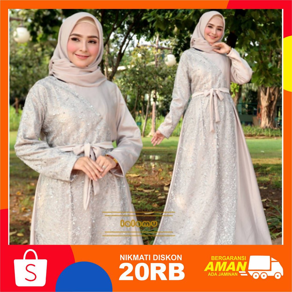 Termurah Gamis Brokat Pesta Model Baju Gamis Brokat Pesta Muslim Terbaru Di Tahun 2021 2022 Gamis Shopee Indonesia