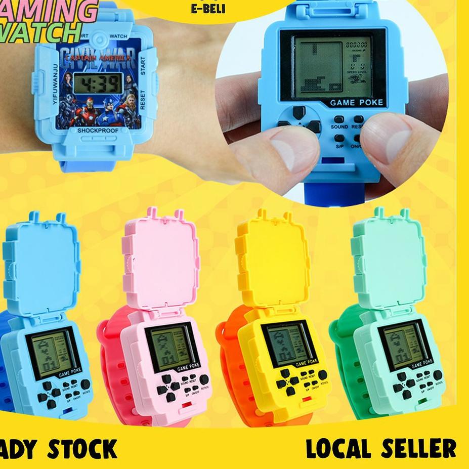 ✯ jam tangan anak ada permainan game tetris / jam anak karakter / jam keren game ✮