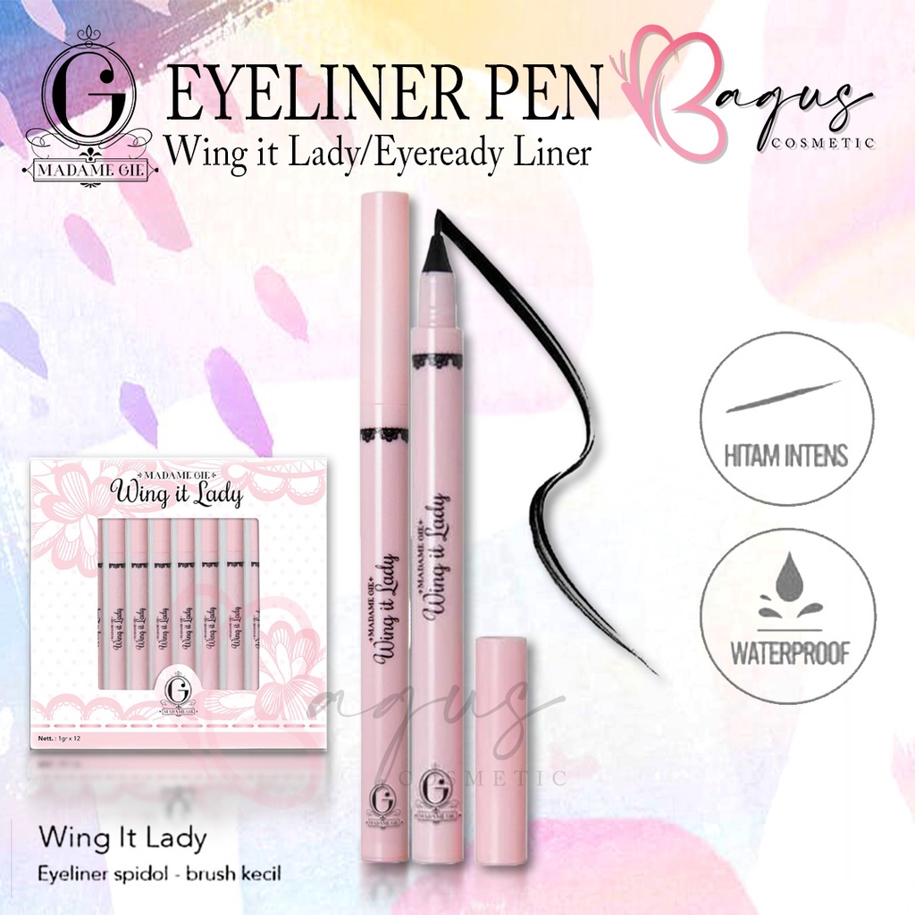 ⭐BAGUS⭐ MADAME GIE EYELINER SPIDOL | Eyeready Liner &amp; Eye Wing It Lady