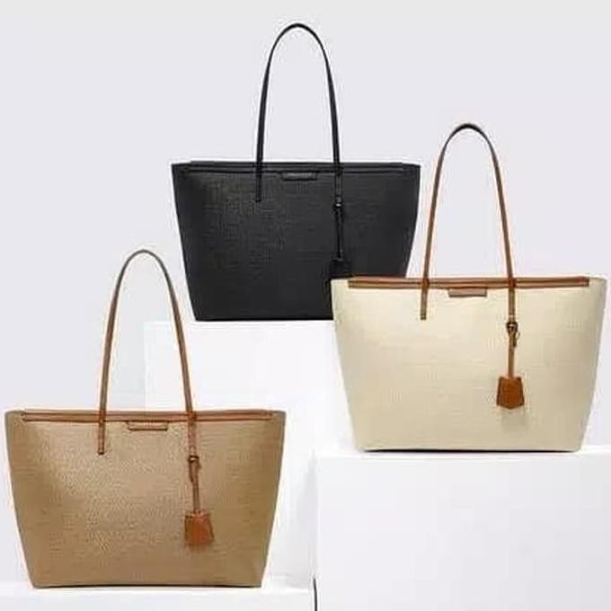 Ready Stok Tas wanita cewek branded pesta import CK textured original tote bag STOK TERBATAS