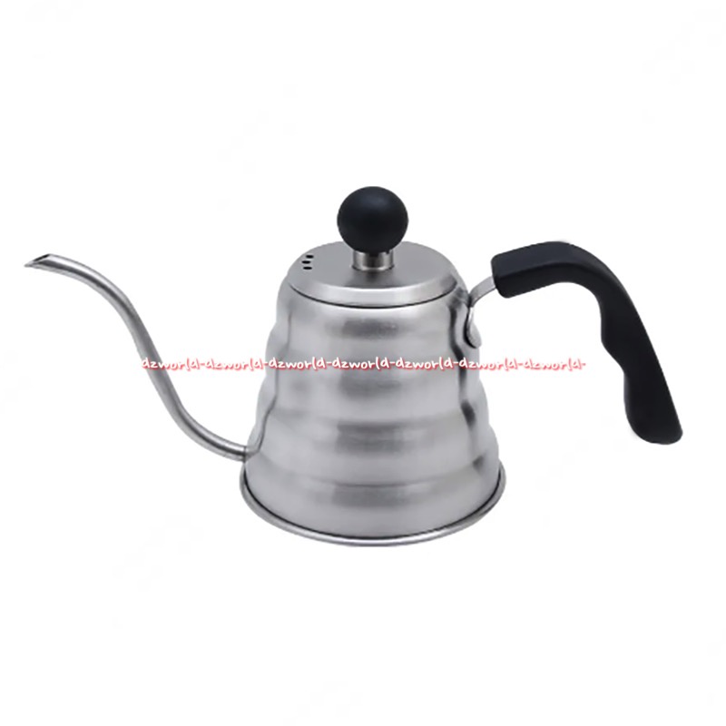 Krishome S/S 304 Coffee Pot Gooseneck With Black Handle 700ml Kris Home Teko Cerek Ujung Runcing Model Ulir Untuk Seduh Teh Kopi Stainless Steel Goo seneck SS