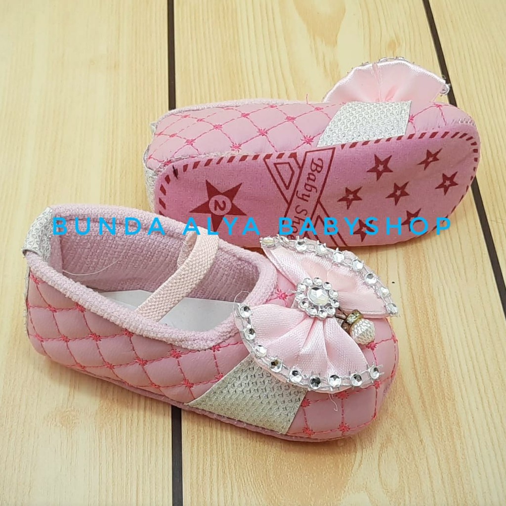 Sepatu Bayi Perempuan Pita PINK REJECT Layak Pakai Minus Dikit Prewalker Baby Girl [SEPATU ANAK REJECT]