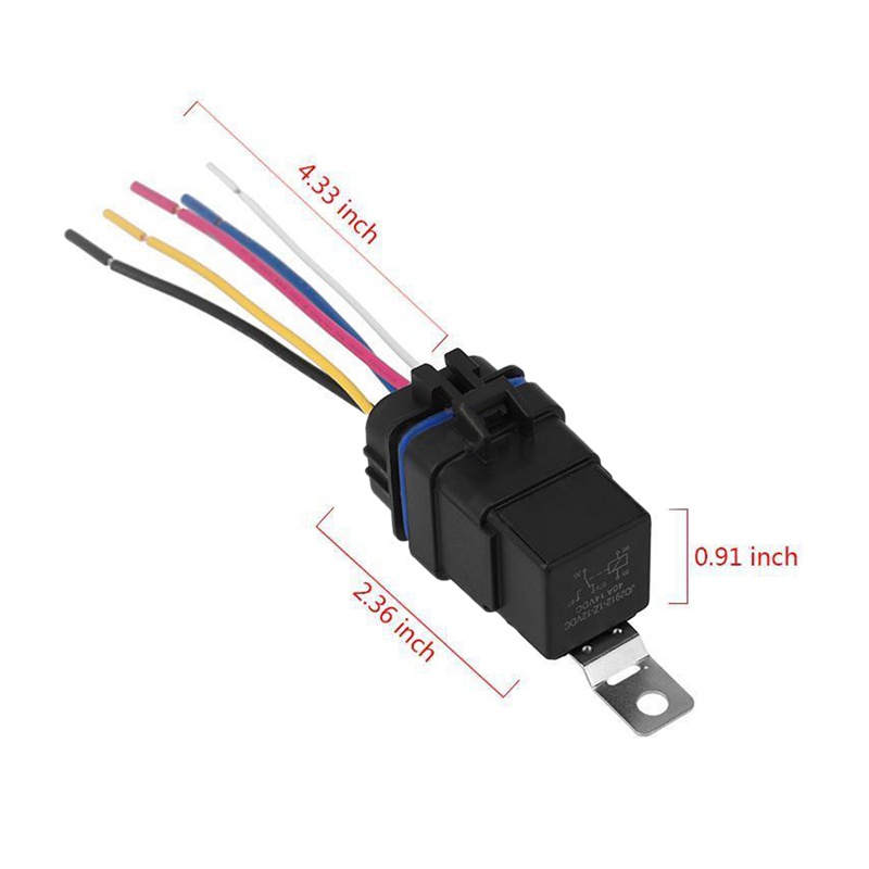 Soket Relay Dc / 12V 40A 5 Pin Anti Air Untuk Mobil