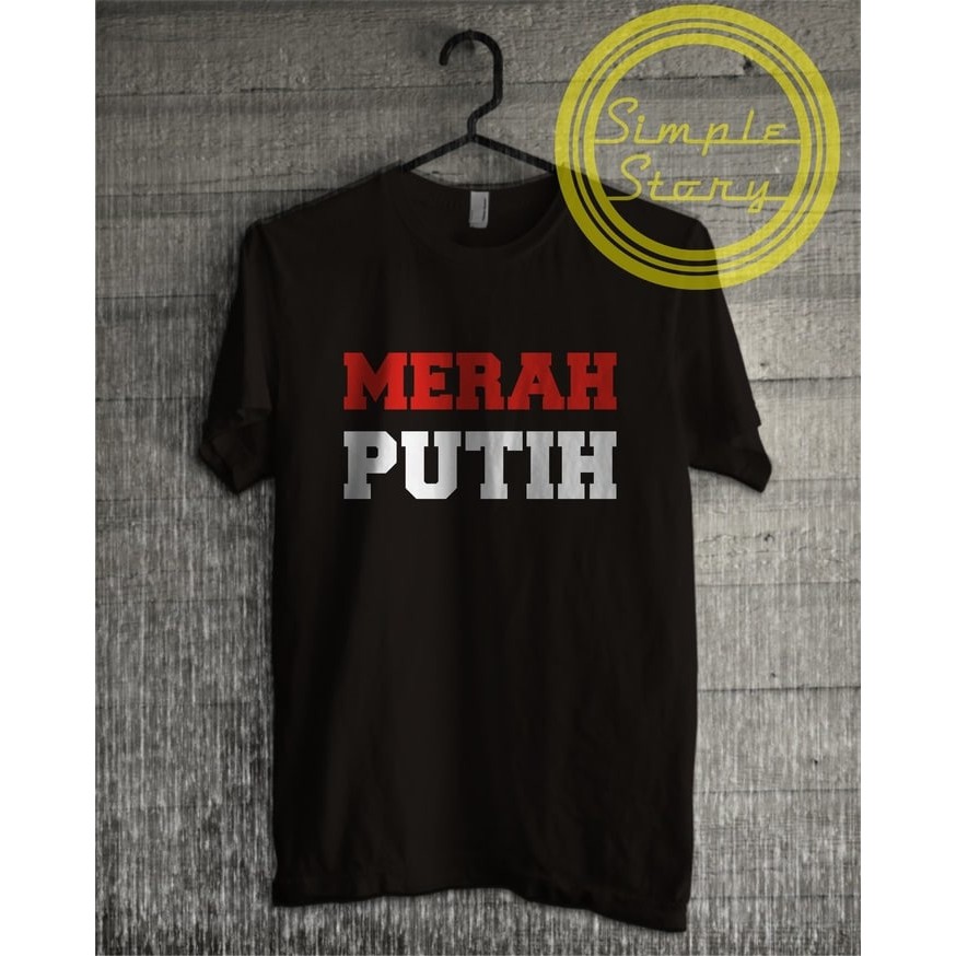 Kaos Tshirt Baju Combed 30S Distro Indo Indonesia Merah Putih timnas