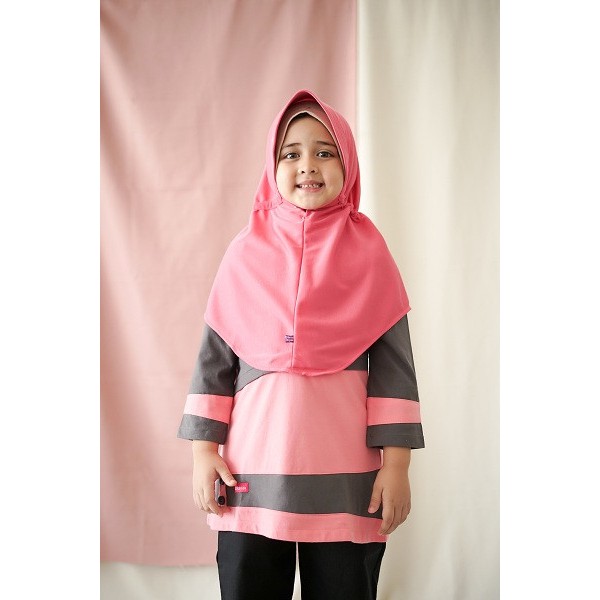 BAJU ATASAN TERBARU ANAK MUSLIM, BLOUSE - ATASAN ALNITA AAA 10 PEACH SIZE 1