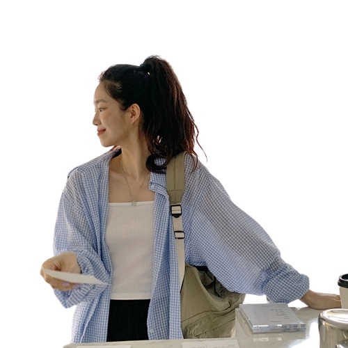 KEMEJA CRINKLE WANITA KOREA