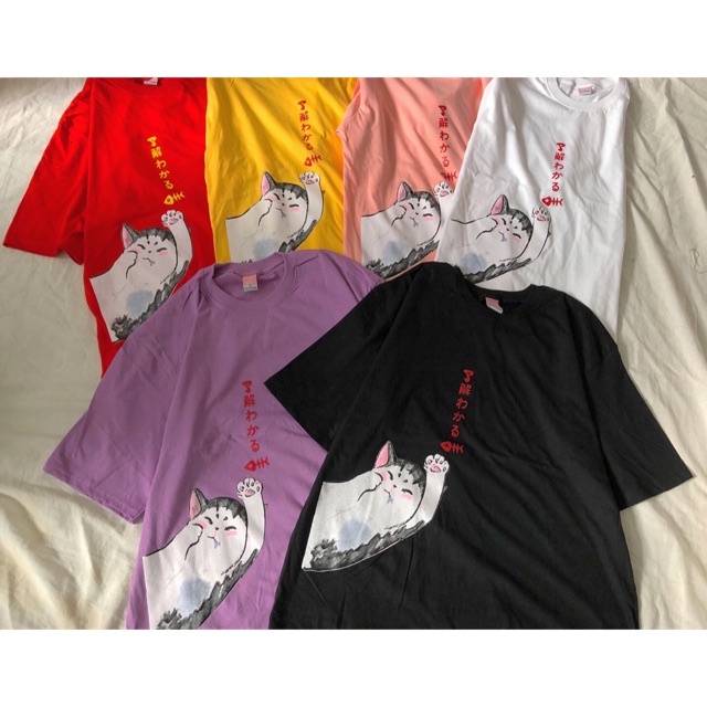 T-shirt lengan pendek longgar / kaos oversize unisex / t-shirt korea oversize