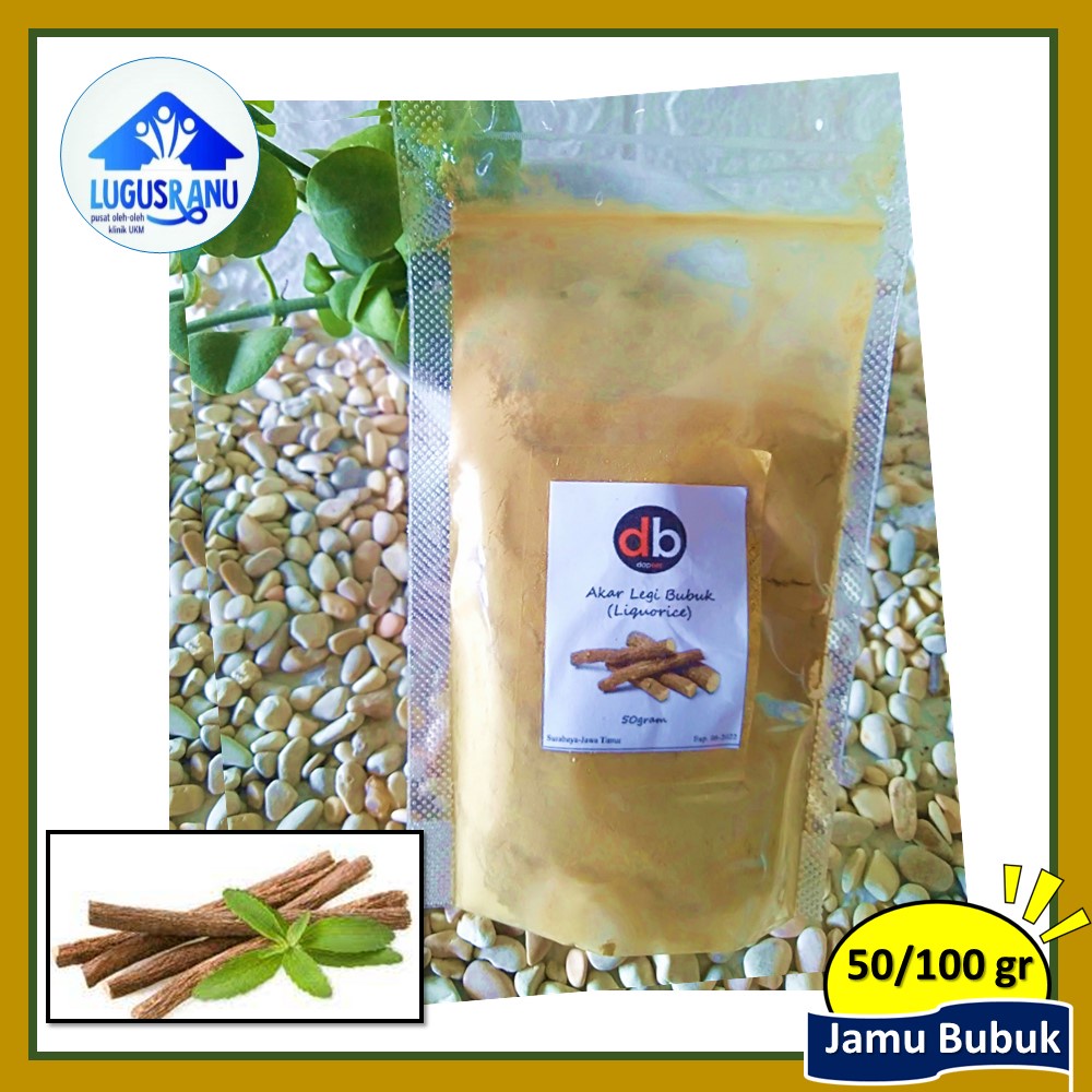 

AKAR LEGI BUBUK 50-100 gr (Tanpa Gula) Murni Bubuk Halus Minuman Jamu Tradisional