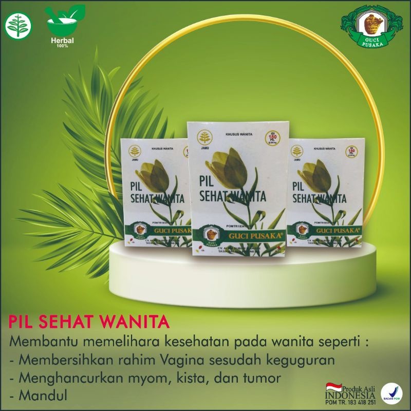 ®432“ Pil Sehat Wanita Guci Pusaka Mengobati Haid tidak lancar Keputihan Menahun dan Bau tak Sedap