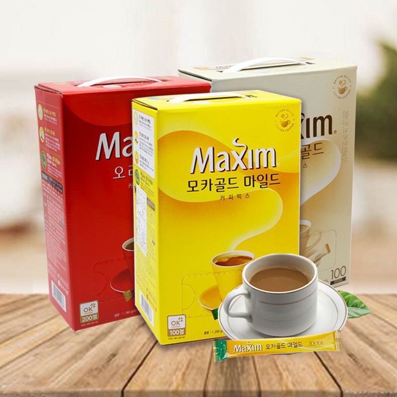 

Maxim Coffee Korea Mocha Gold Yellow/Original Red/White Coffee