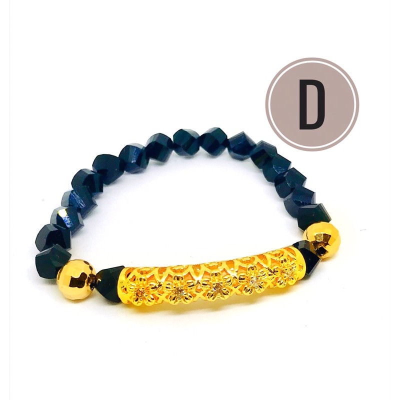 gelang tangan wanita //gelang kristal segi enam //perhiasan //gelamg
