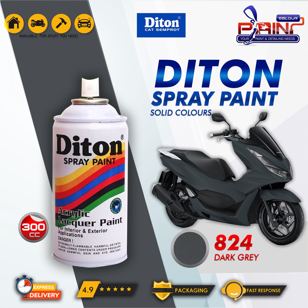 Diton 824 Dark Grey Cat Semprot/Pylox/Samurai Motor/Helm/Gundam