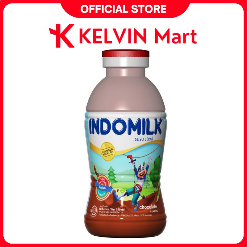 

Indomilk Botol Susu Cair UHT Chocolate Pck 190mL | KELVIN Mart