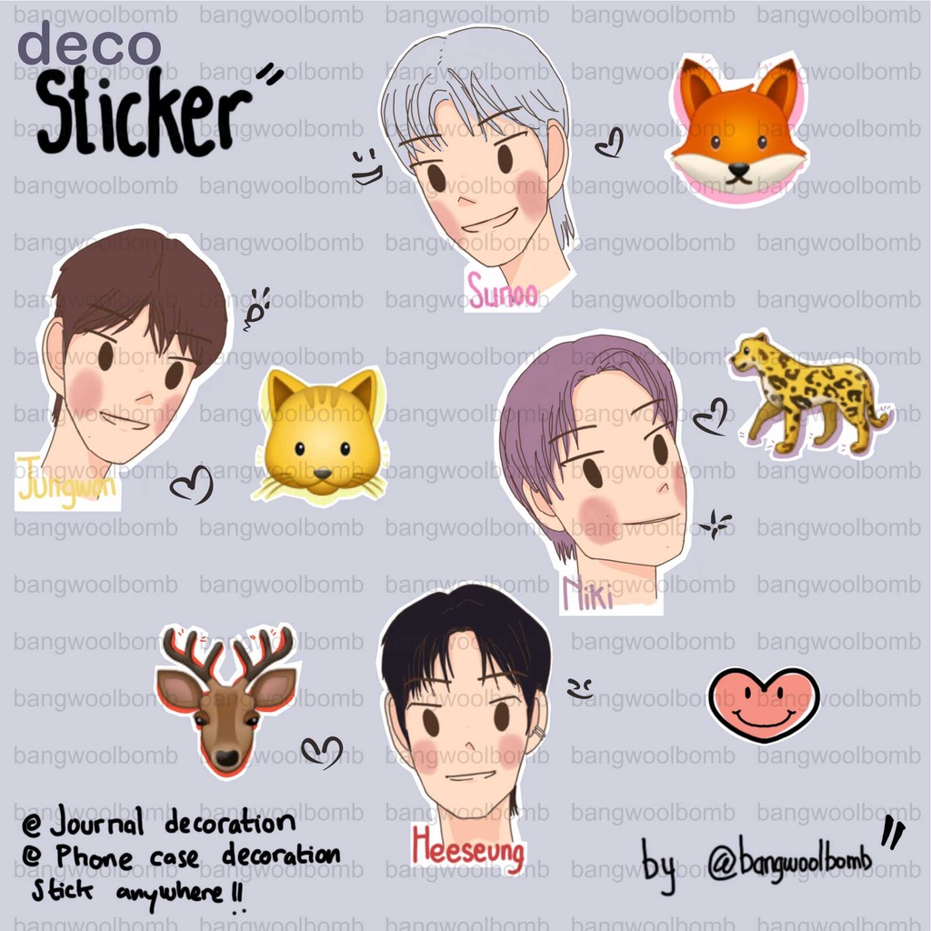 

Deco Sticker / Cutting Sticker / Aesthetic Sticker / Stiker Estetik / Sticker Tumblr / Journal / Jurnal - Enhypen