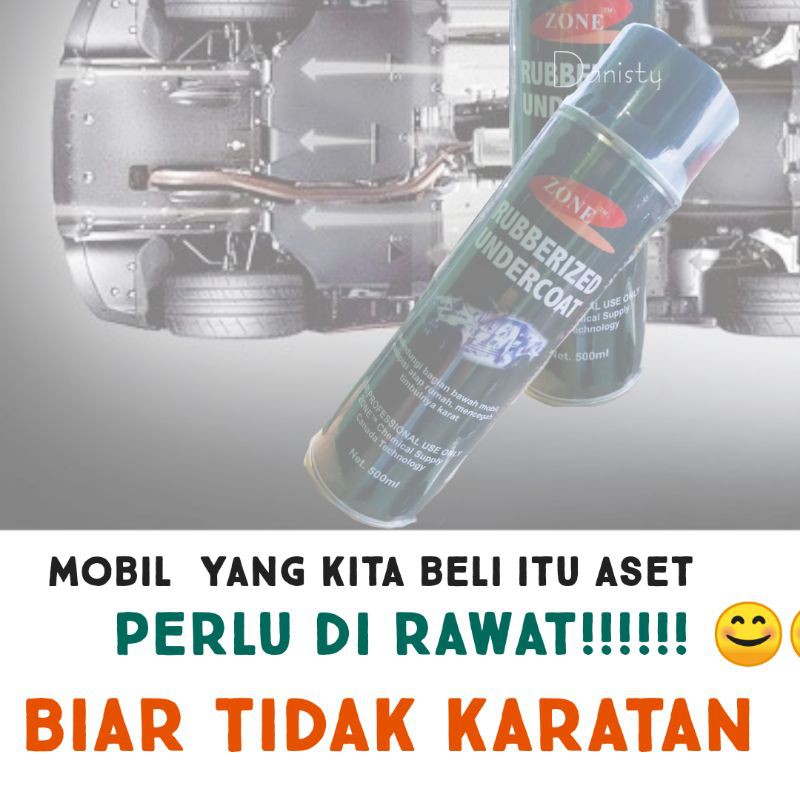 Rubberized 500 mili undercoat pelindung kolong mobil anti karat peredam cat kolong mobil