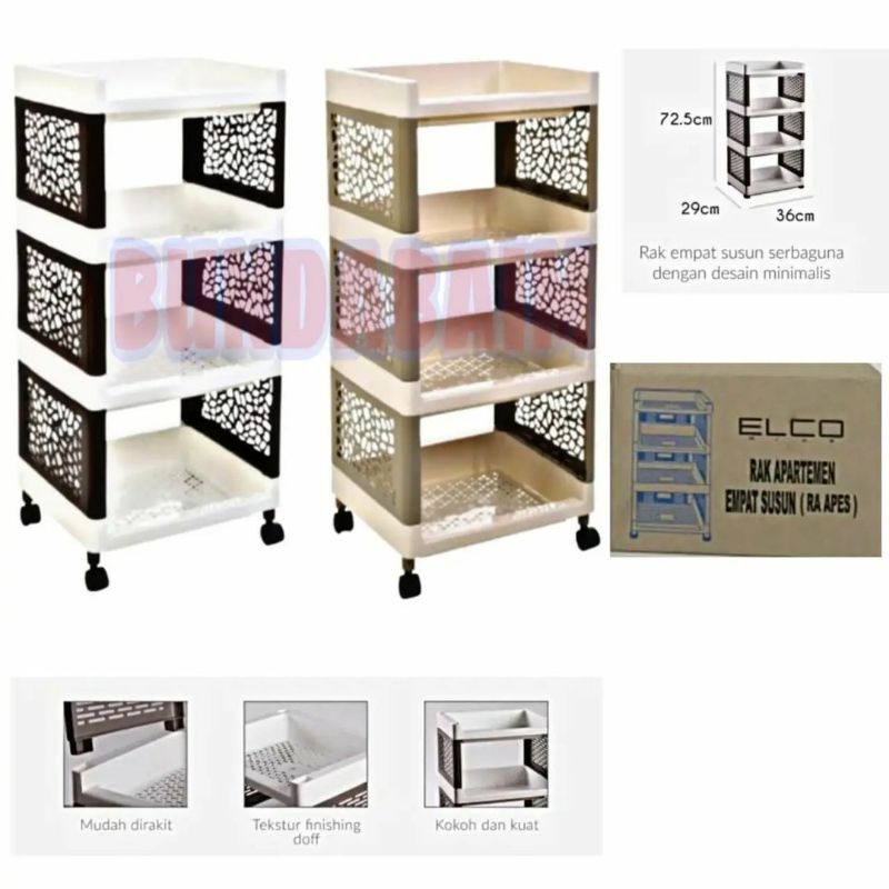 Rak Apartemen Elco 4 Susun / Rak Yoyo