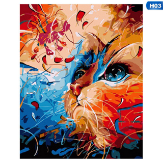  Lukisan  Cat  Minyak Desain Binatang Bahan Akrilik  Model Diy 