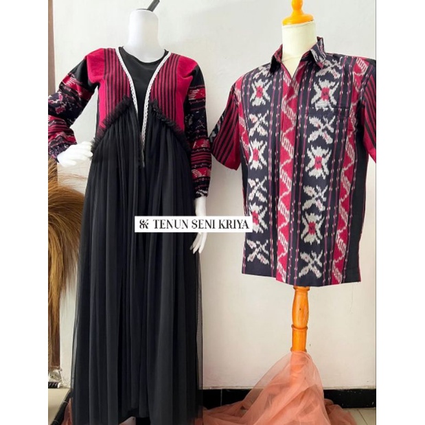 set baju tenun - set couple tenun jepara - baju couple tenun - set baju - baju tenun keluarga - set 