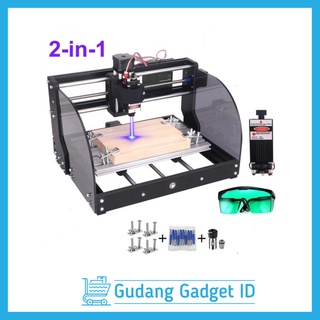 Mesin Laser Grafir Cutting Printer CNC 3018 Pro Max Ukir Kayu GRBL Laser 1000mW - Black - DKH3WAU6