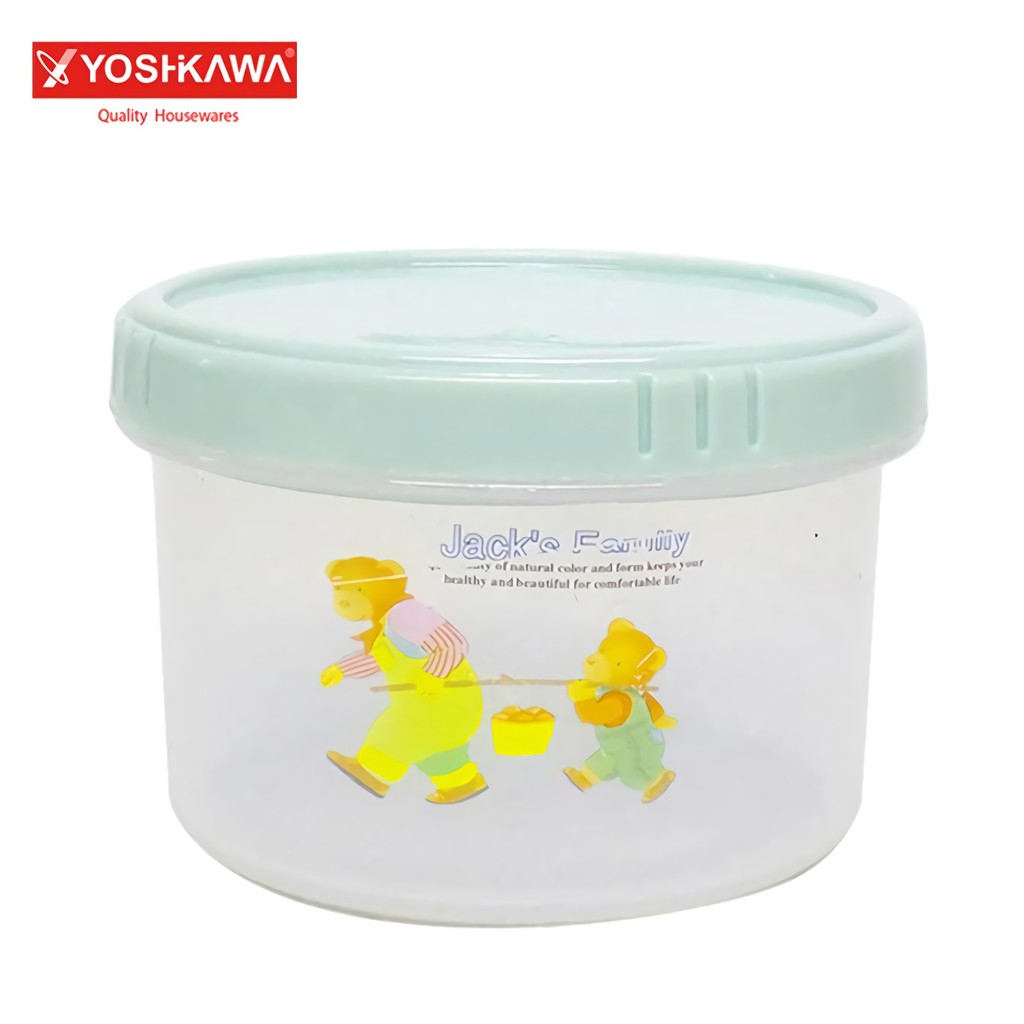 

YOSHIKAWA Toples Plastik 245 ML Food Container EVL-TX-07 Hijau