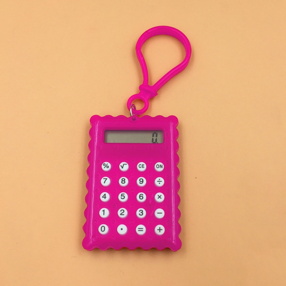 [Jianxin] Pocket Student Mini Electronic Calculator Biscuit Shape School Office Supplies